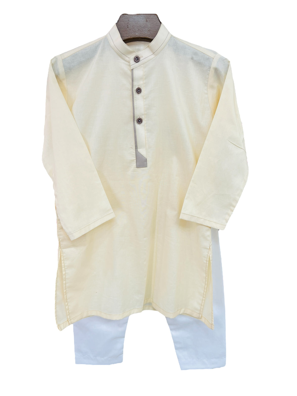 Cream Kurta Shalwar Set