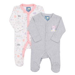2PC Kitty Romper Set Closed Feet