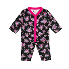 Infant Cotton Front Open Night Suit 2 Piece Pajama Set