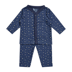 Infant Cotton Front Open Night Suit 2 Piece Pajama Set