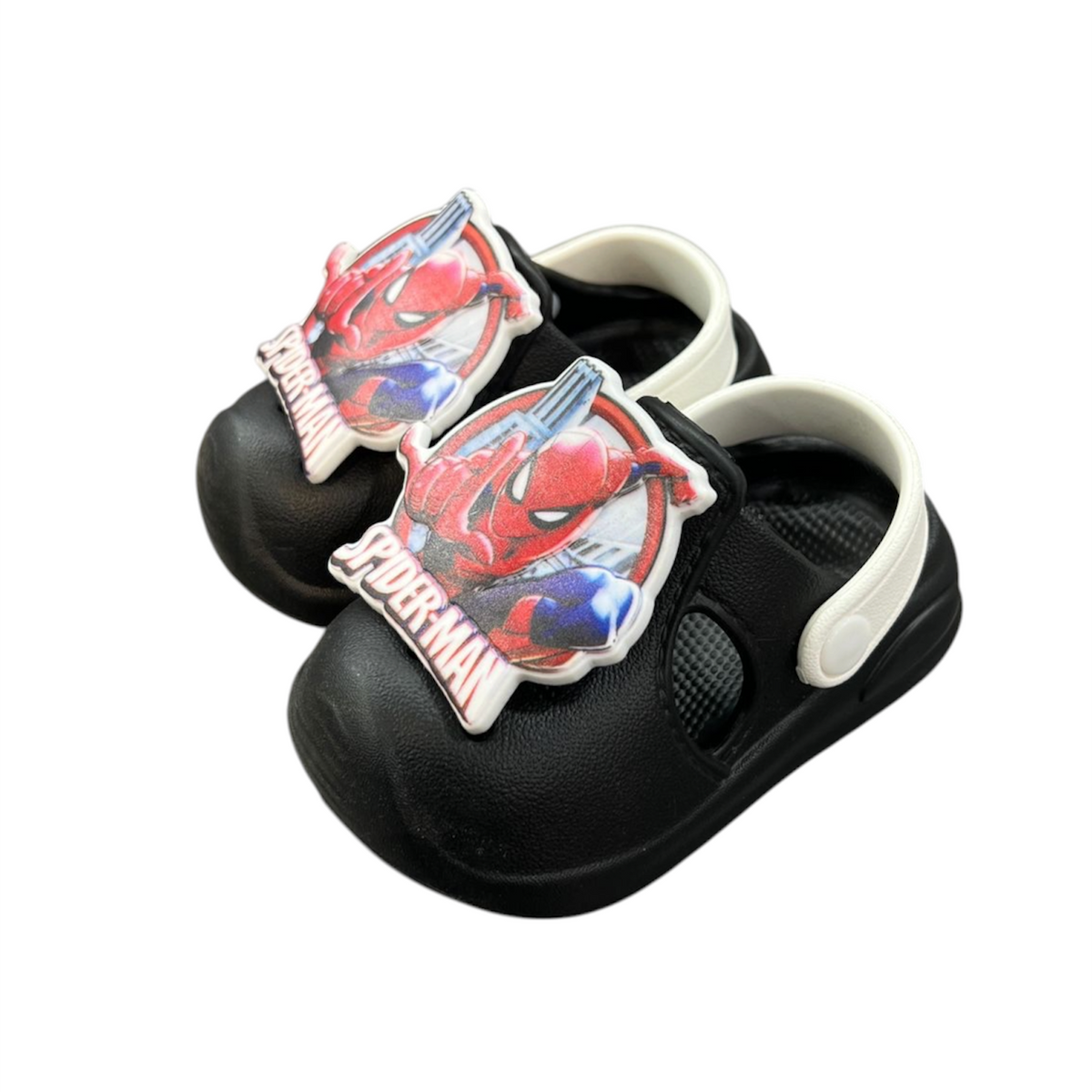 Baby Boy Black Spiderman Clogs