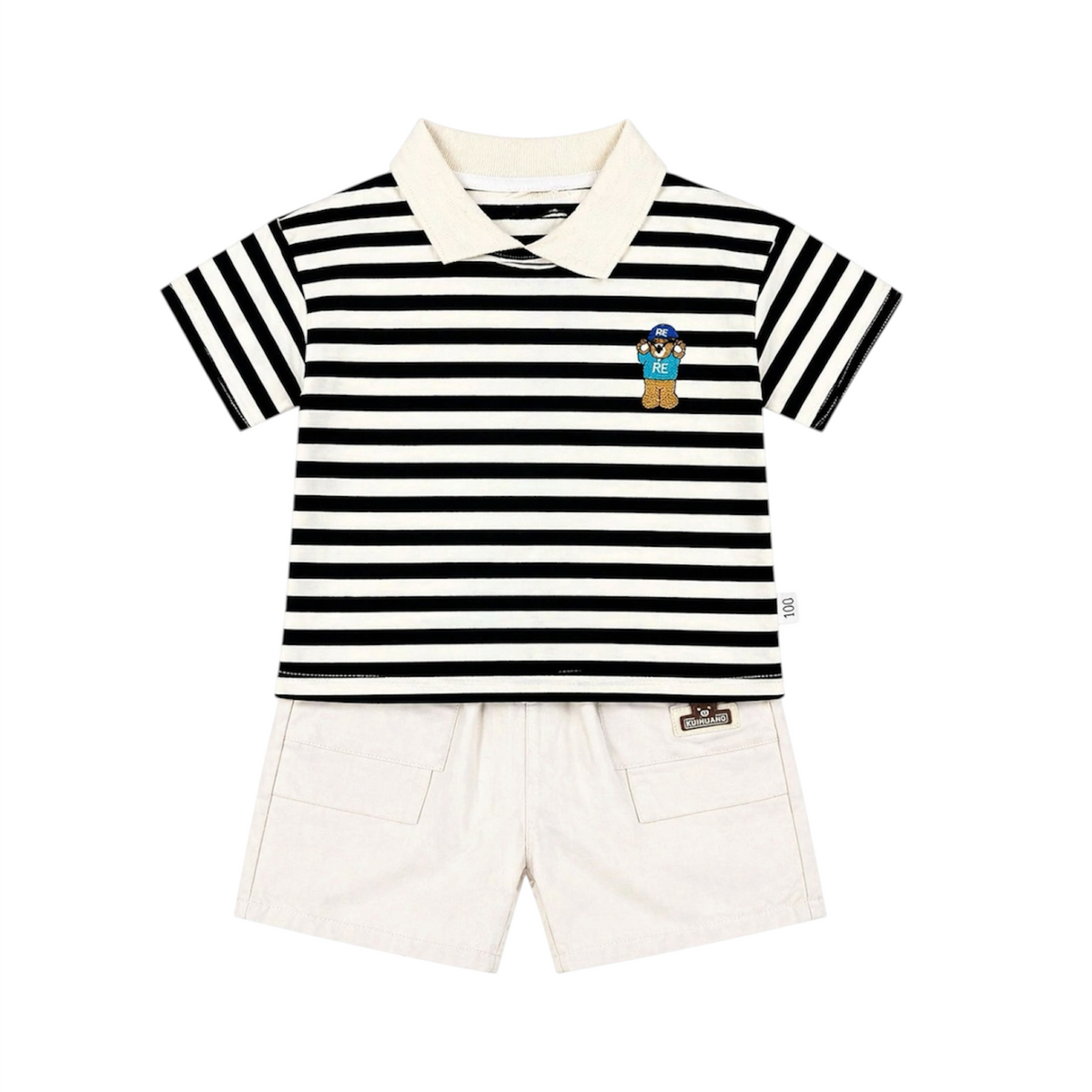 Baby Boy 2PC Black Stripes Suit