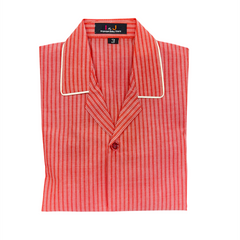 Peach Orange Cotton Night Suit