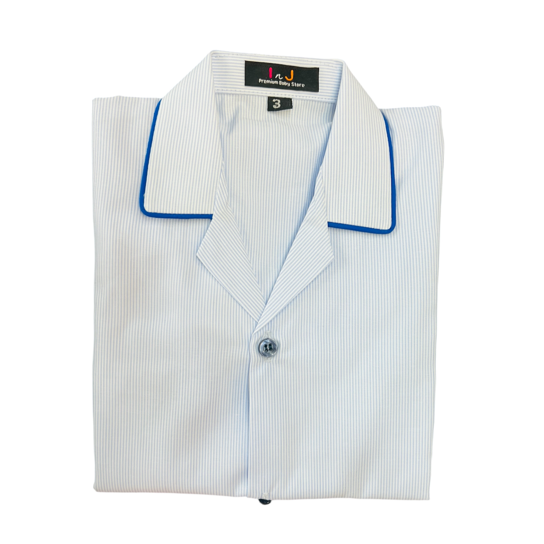 Blue Stripes Cotton Night Suit