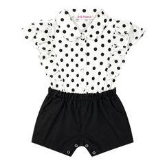 Baby Girl Black Polka Dots Jumper