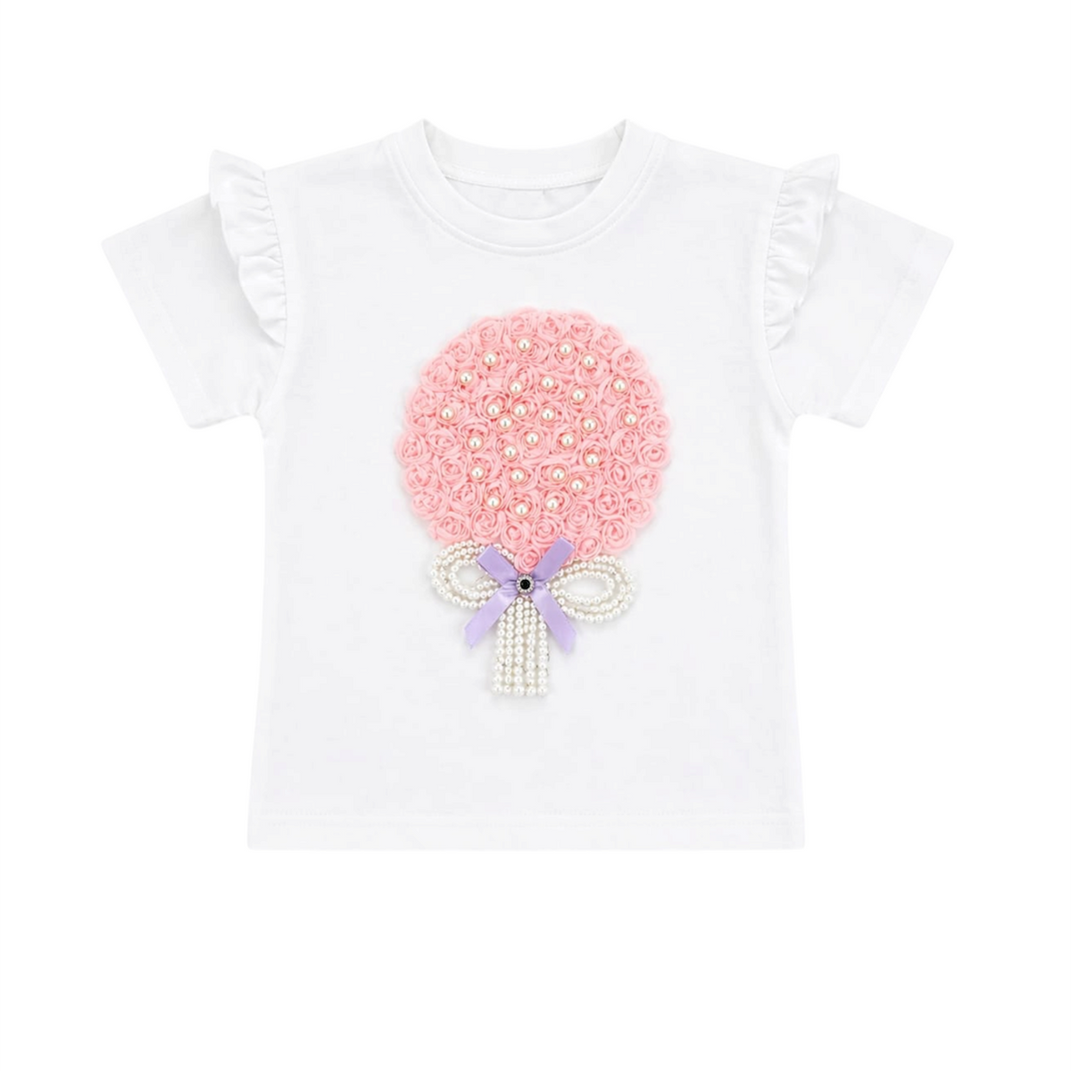 Baby Girl White Pearl T-Shirt