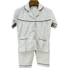 Black Polka Dots Night Suit