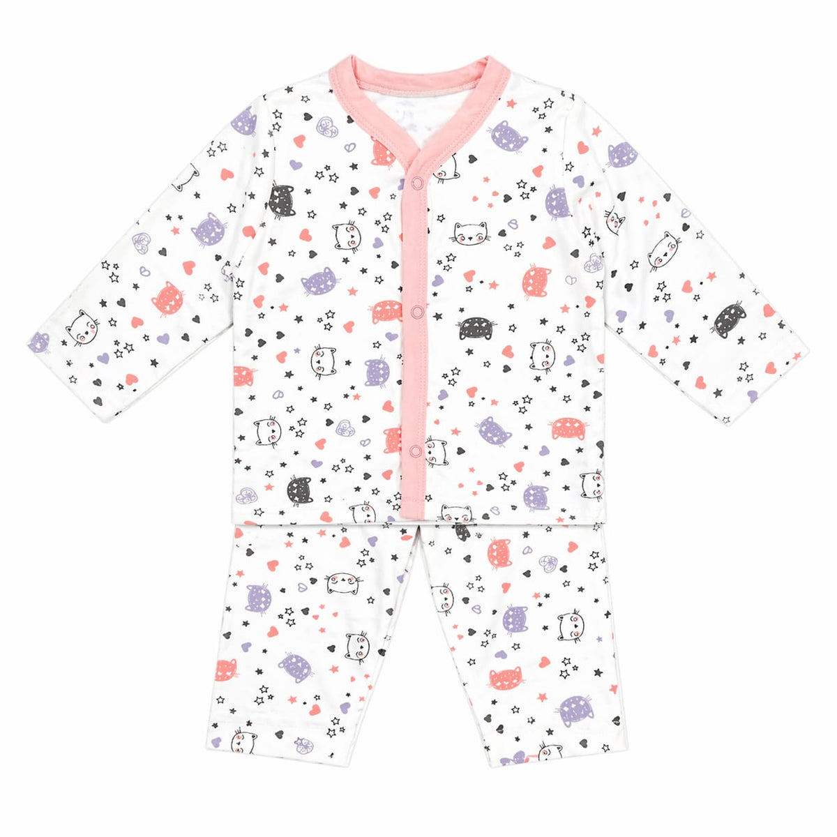 Kitty Pink Pyjama Suit
