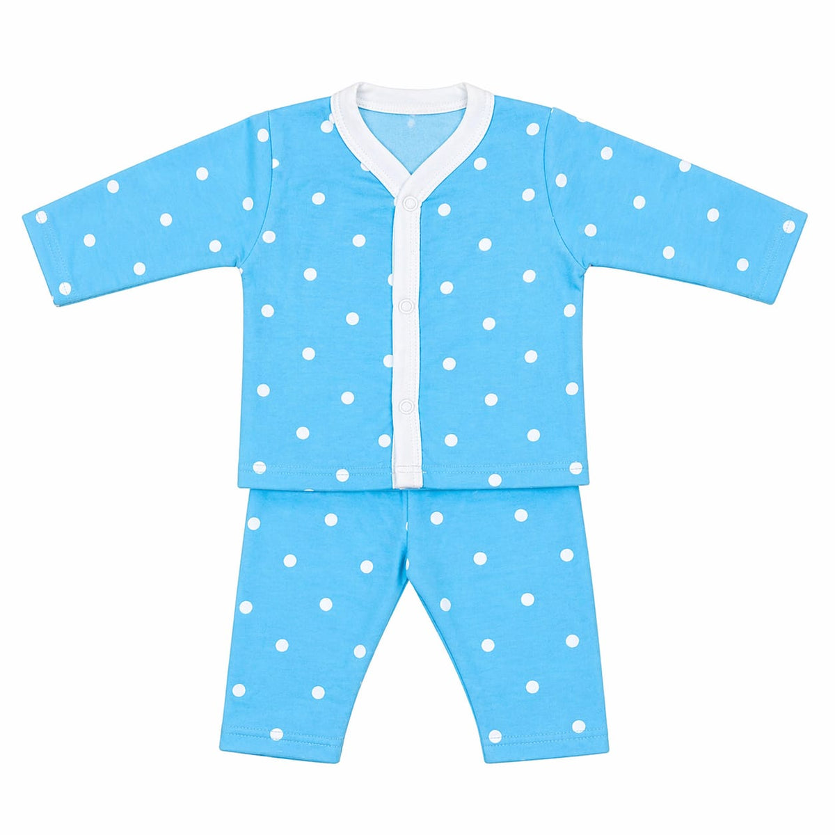 White Polka Dots Pyjama Suit