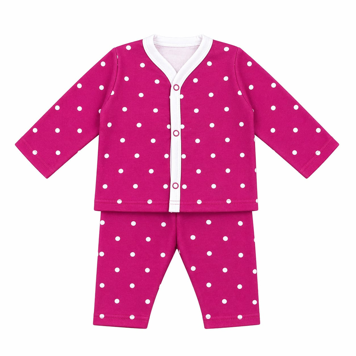 While Polka Dots Pyjama Suit