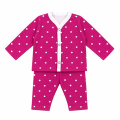 While Polka Dots Pyjama Suit