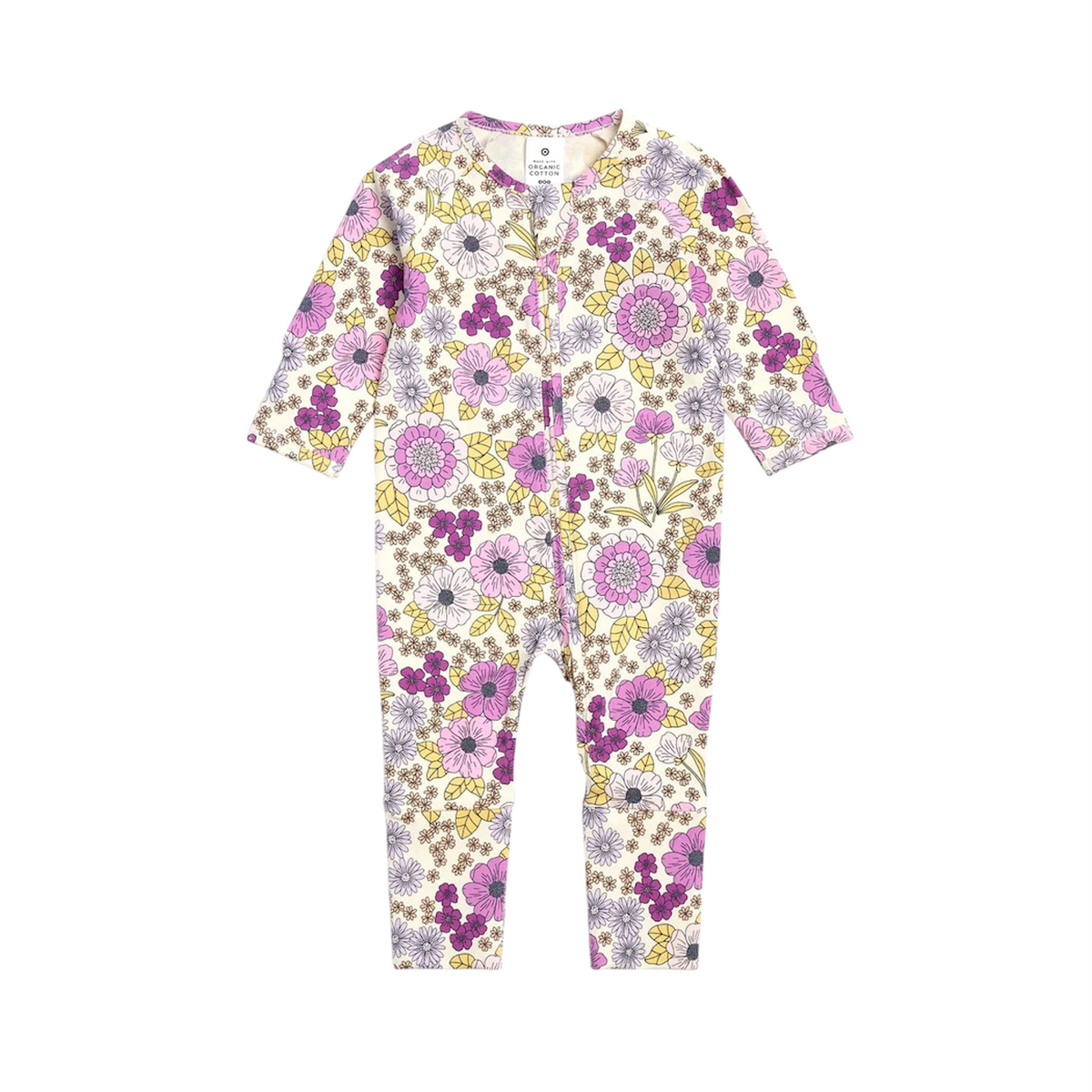 Flower Open Feet Romper