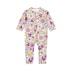 Flower Open Feet Romper