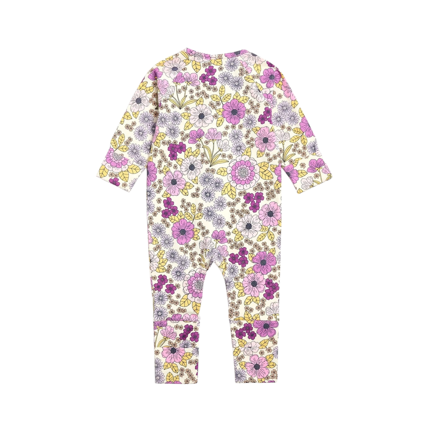 Flower Open Feet Romper