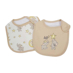 2PK Elephant Bib Set