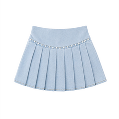 Baby Girl Soft Jeans Short - Blue