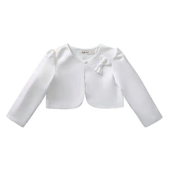 Baby GirlWhite Silk Shrug