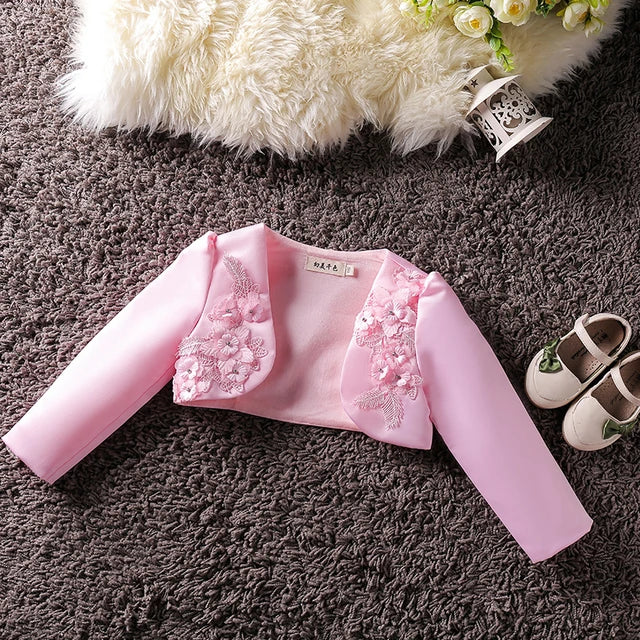 Baby Girl Pink Silk Shrug