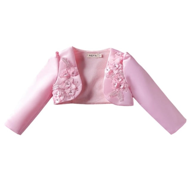 Baby Girl Pink Silk Shrug