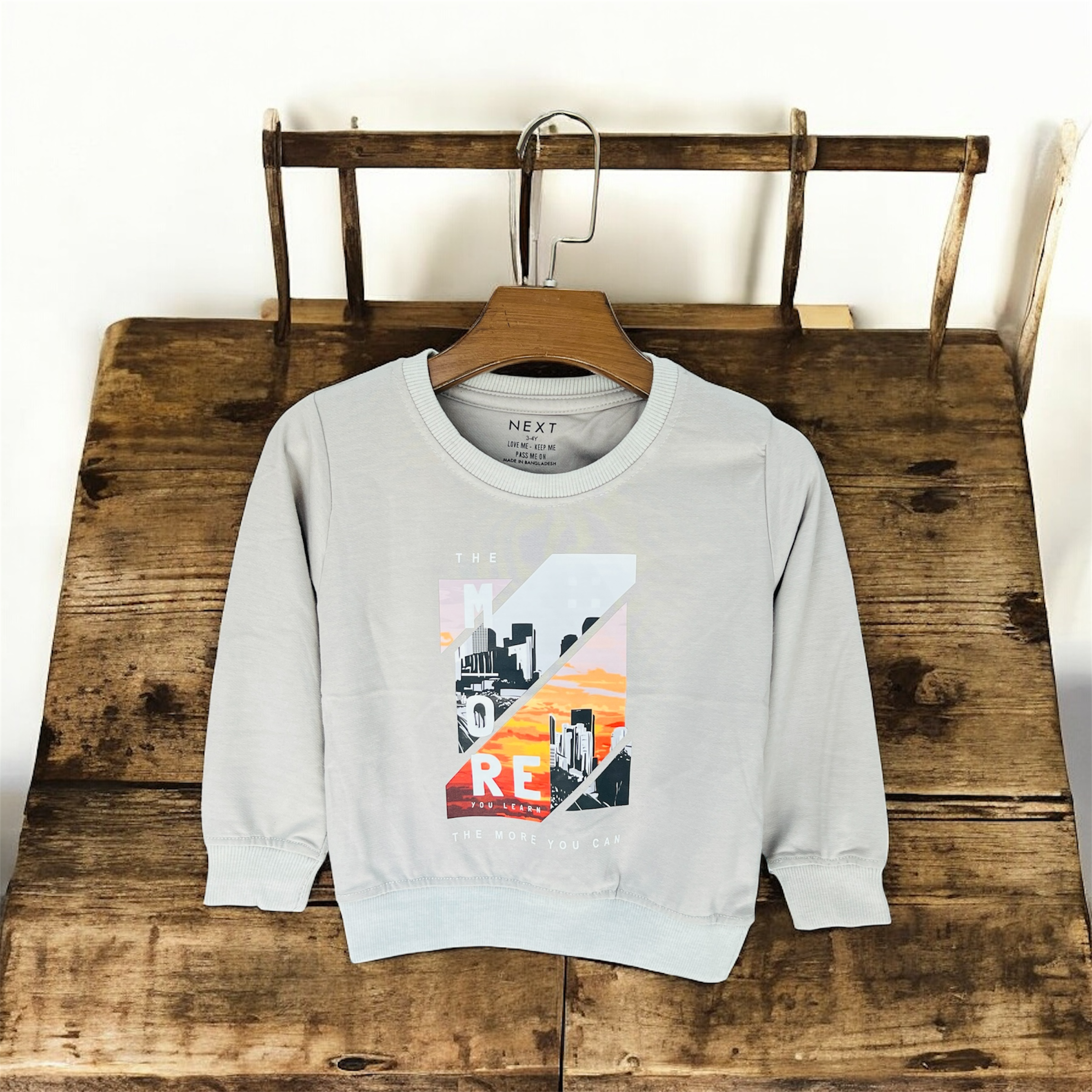 Baby Boy Grey Round Neck T-Shirt