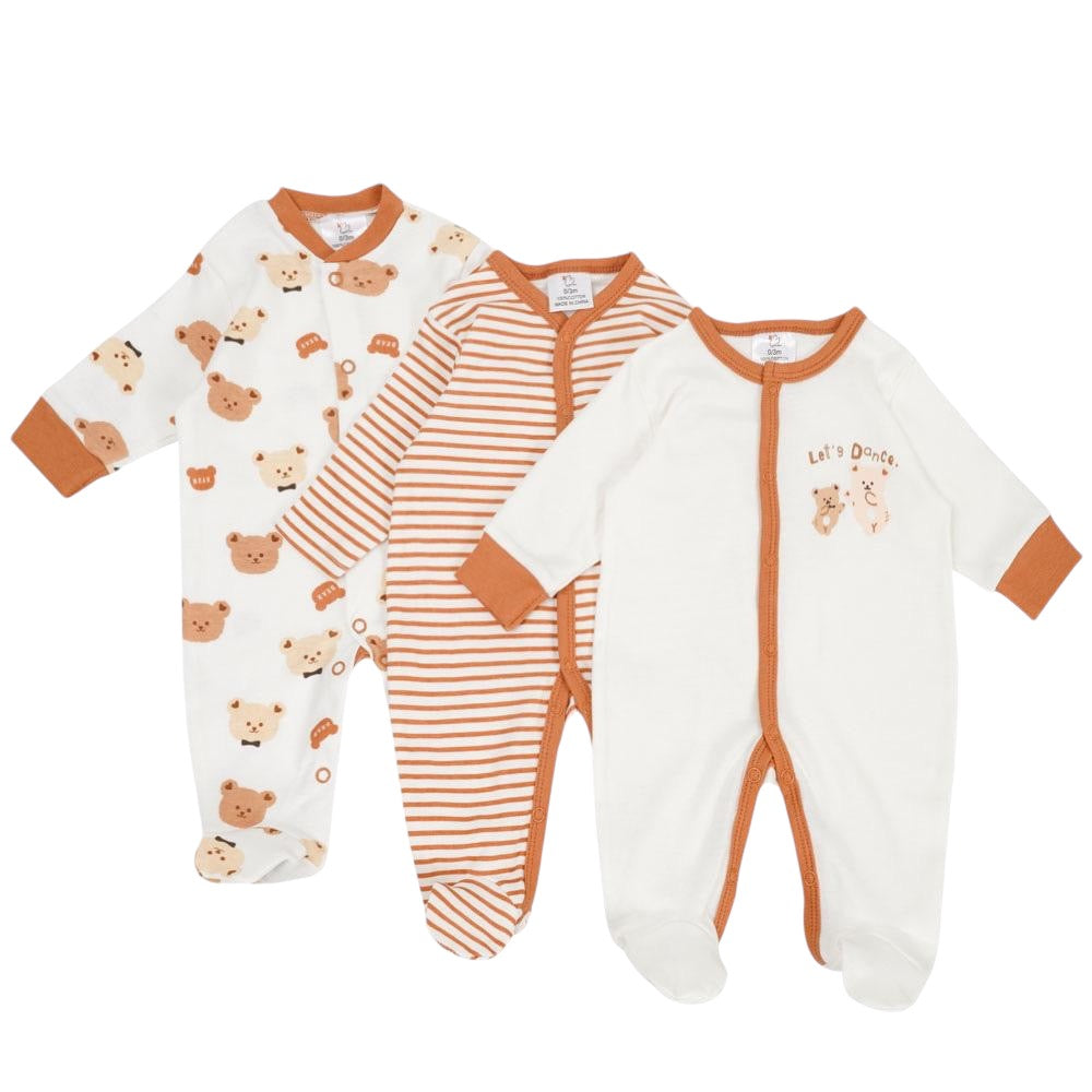 3PC Romper Set Closed feet