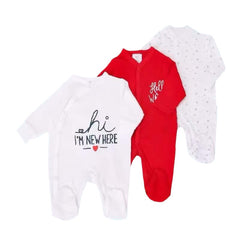 3PC Romper Set Closed Feet