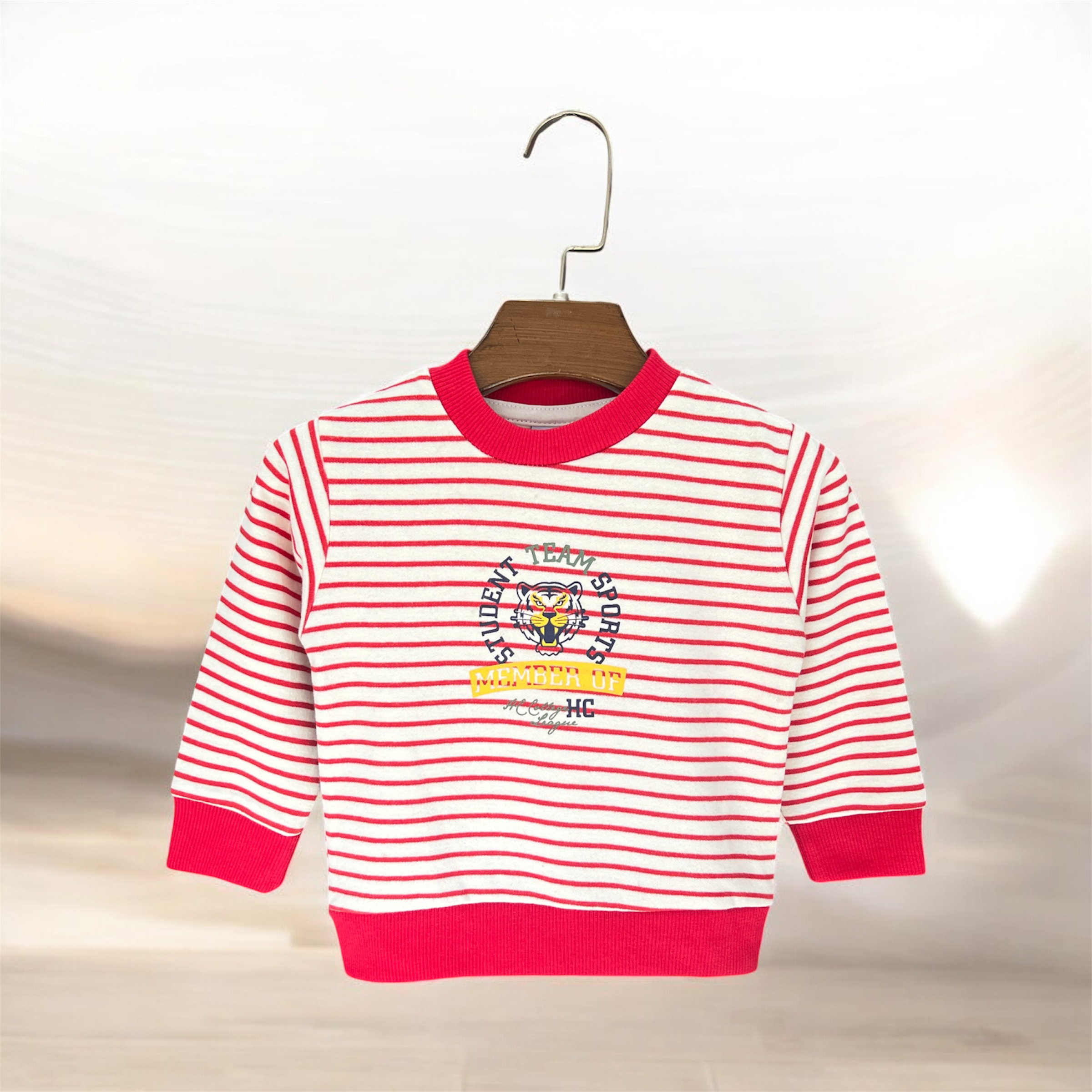 Red Stripes Full Sleeves T-Shirt