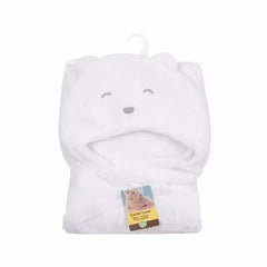 White Bear Hooded Blanket