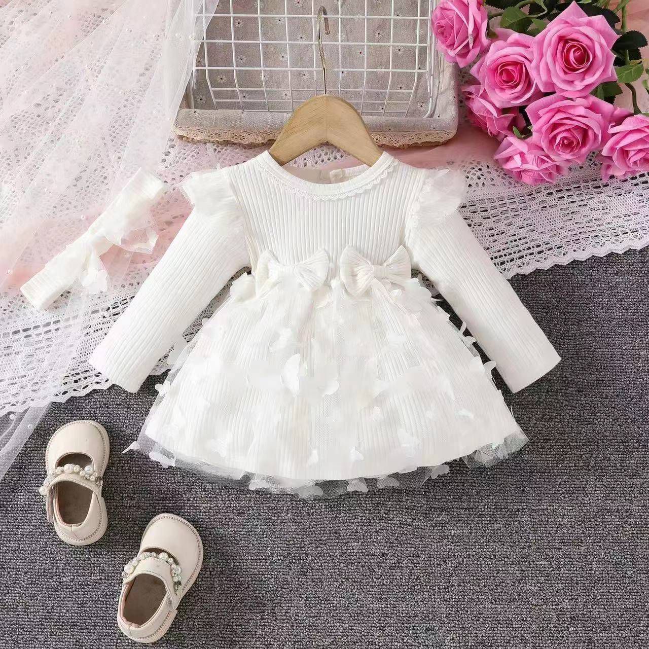 White Butterfly Frock