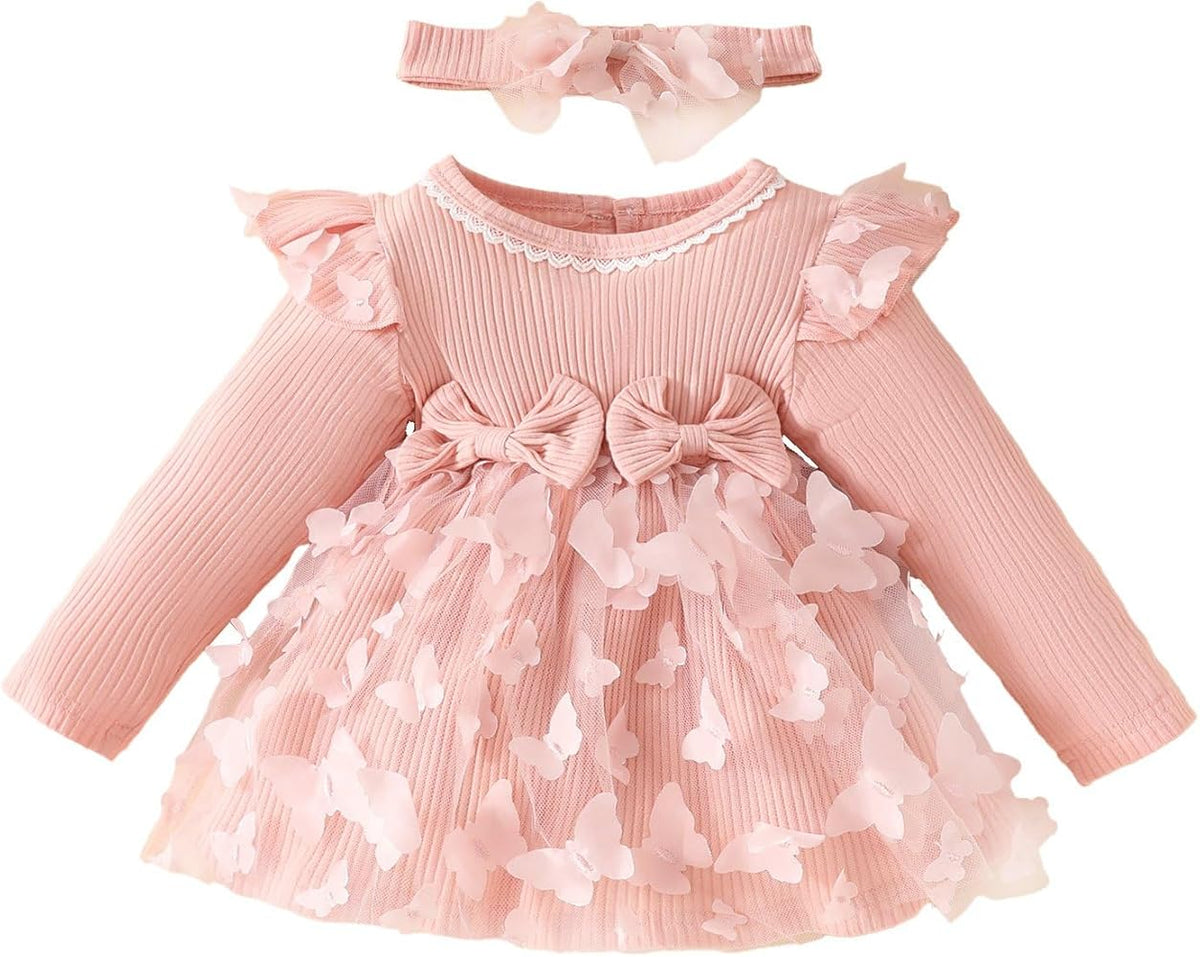 Peach Butterfly Frock