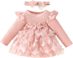 Peach Butterfly Frock