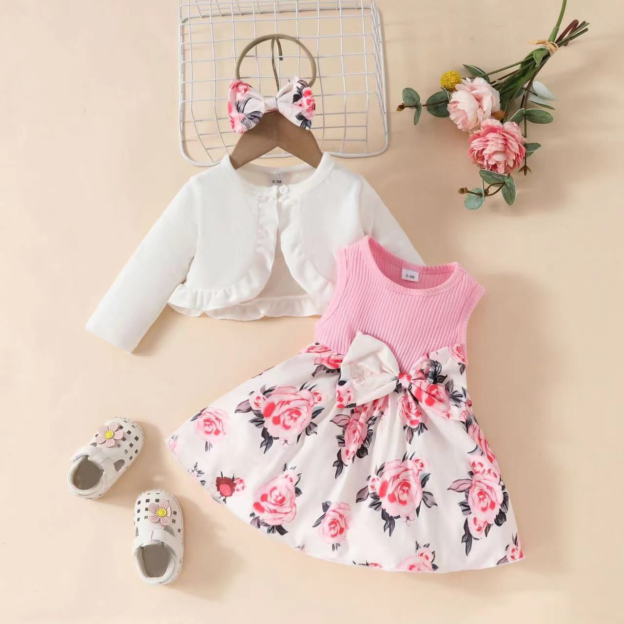 3PC Baby Girl Frock Suit