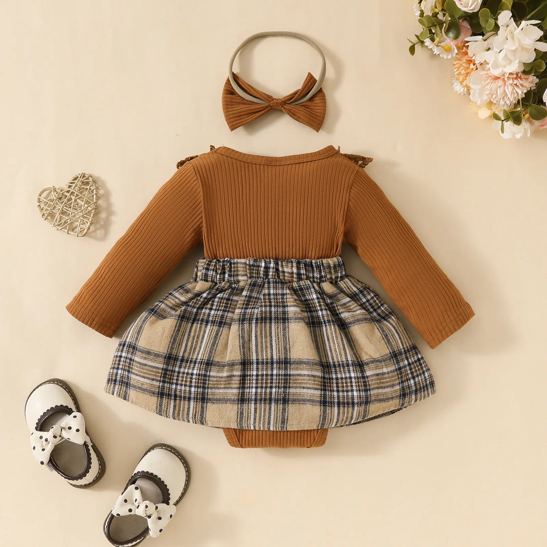 Autumn Baby Girl Brown Suit