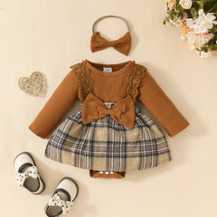 Autumn Baby Girl Brown Suit