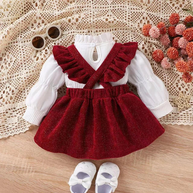 2PC Maroon Frock Set