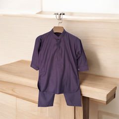 Purple Kurta Shalwar Set