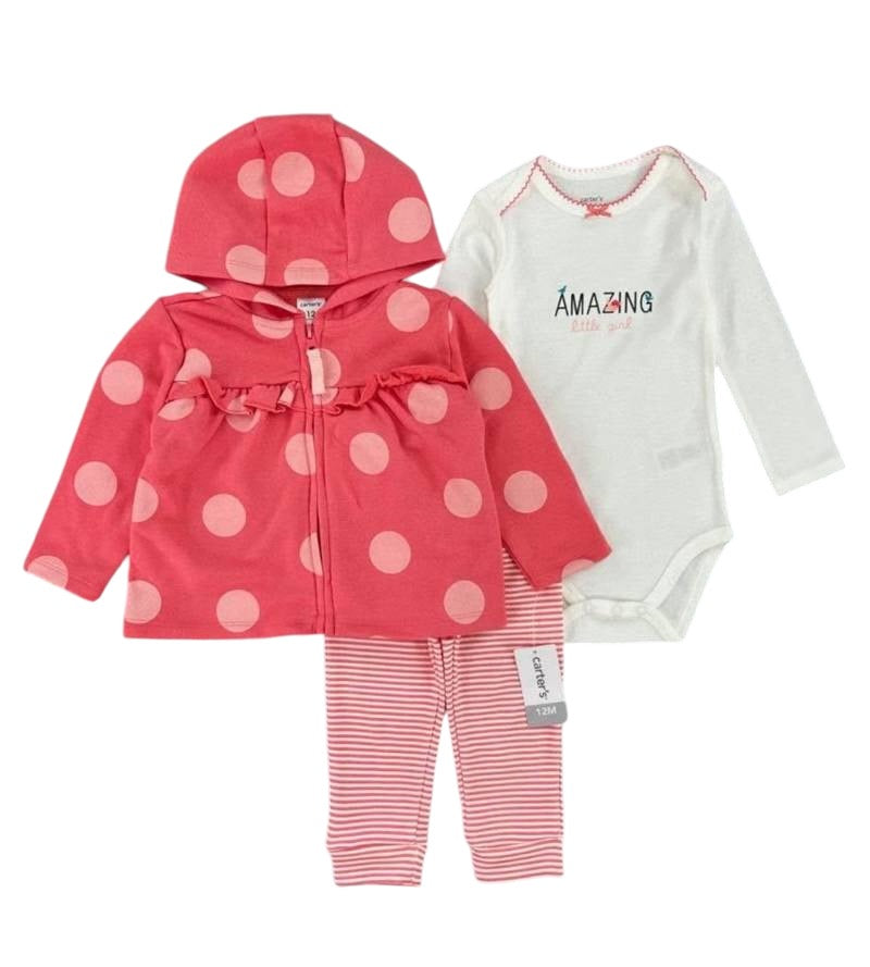 3PC Baby Girl Carter’s Suit