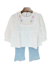 2PC Baby Girl Denim Suit