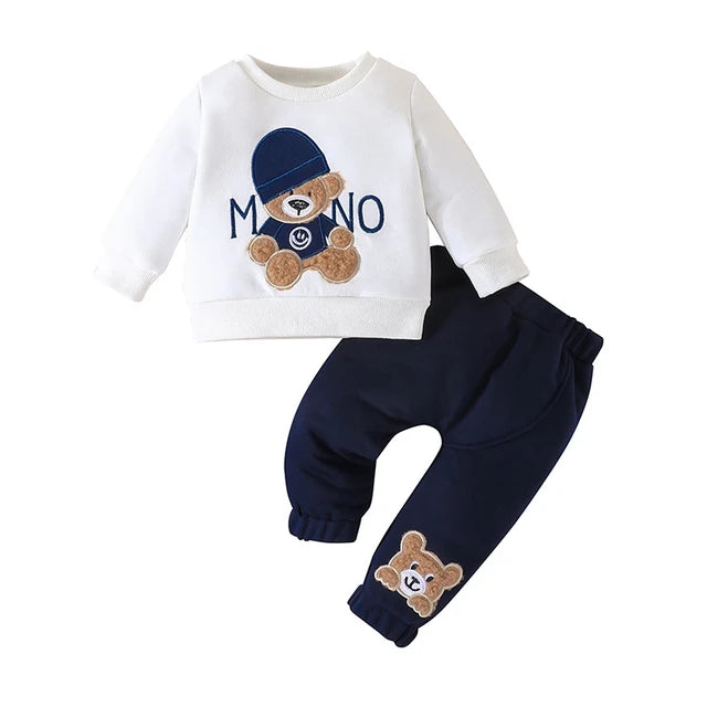 2PC Baby Boy Bear Suit