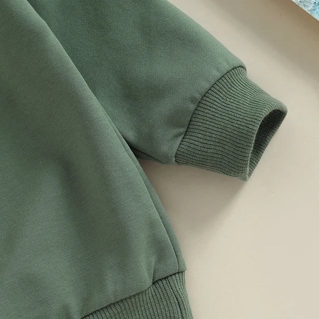 2PC Green Baby boy Little Dude Suit