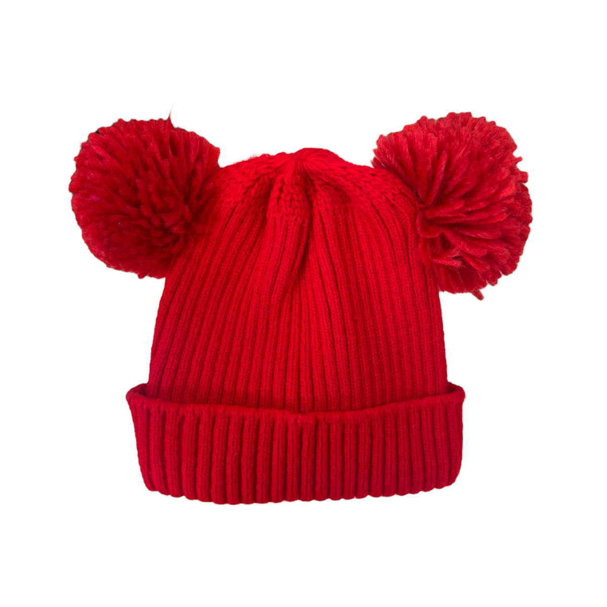 Red Pom Pom Woolen Cap