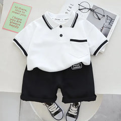 2PC Set White Polo Set