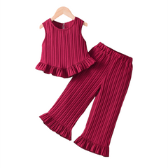 2PC Dark Pink Suit
