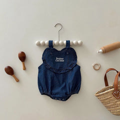 Baby Girl Blue Cotton Bodysuit