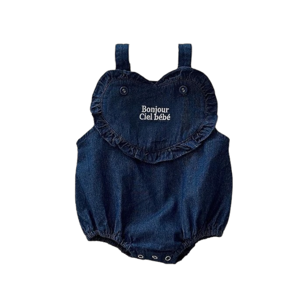 Baby Girl Blue Cotton Bodysuit