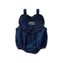 Baby Girl Blue Cotton Bodysuit