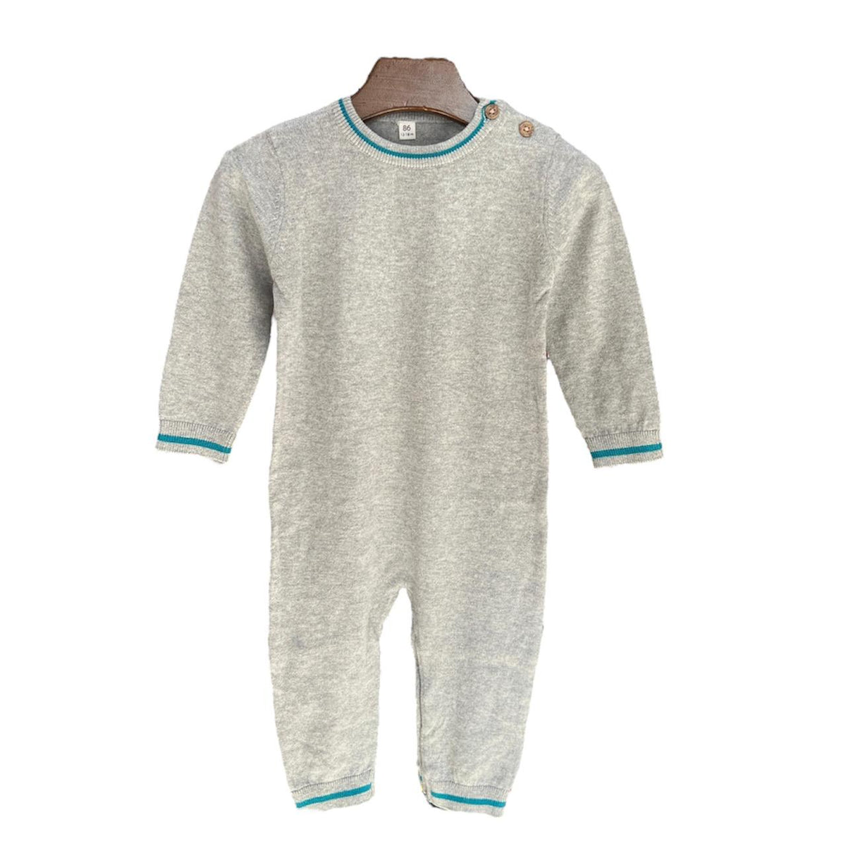 Grey Open Feet Romper