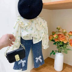 2PC Baby Girl Denim Suit