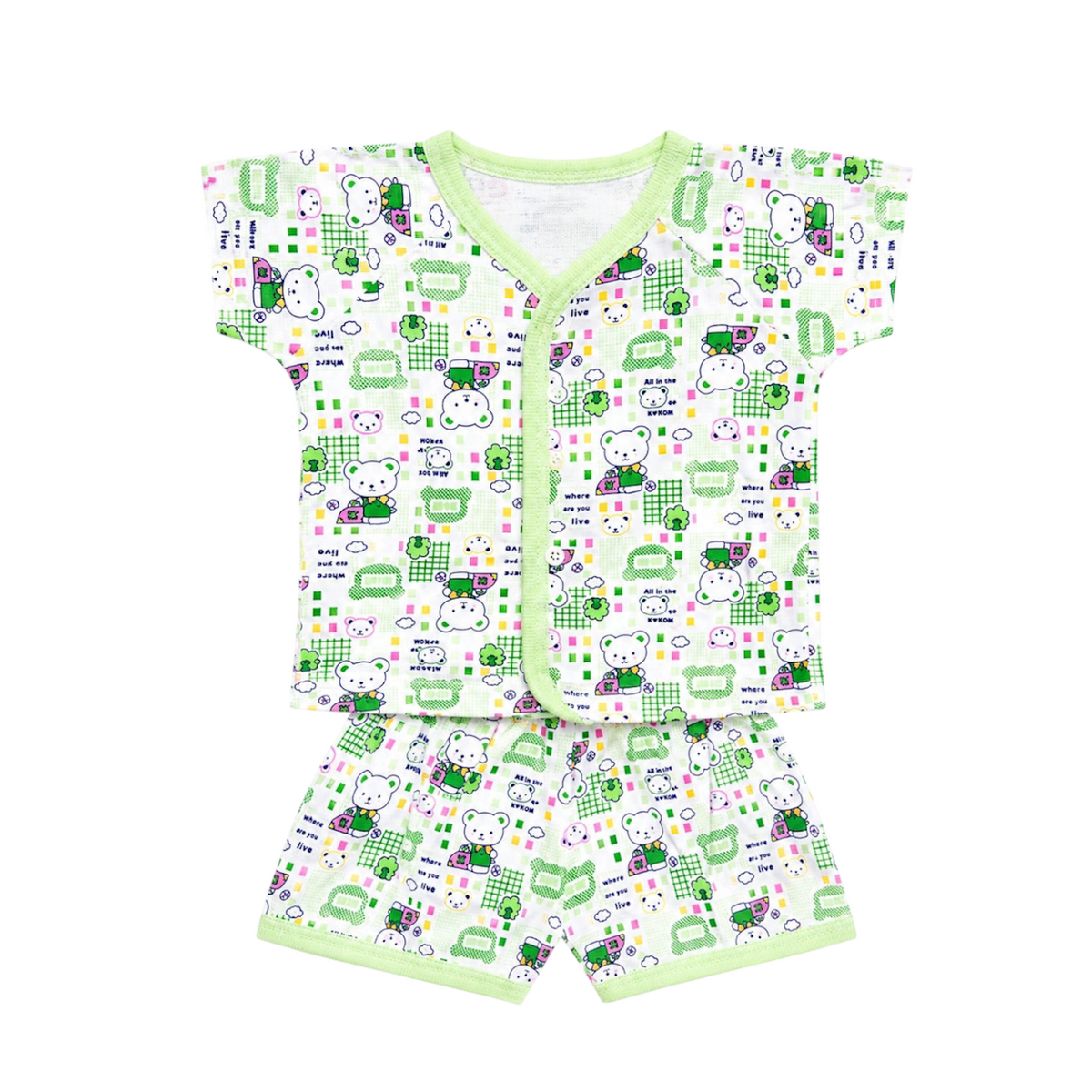 Premium Cotton Newborn Short Set – Soft & Breathable Baby Suit