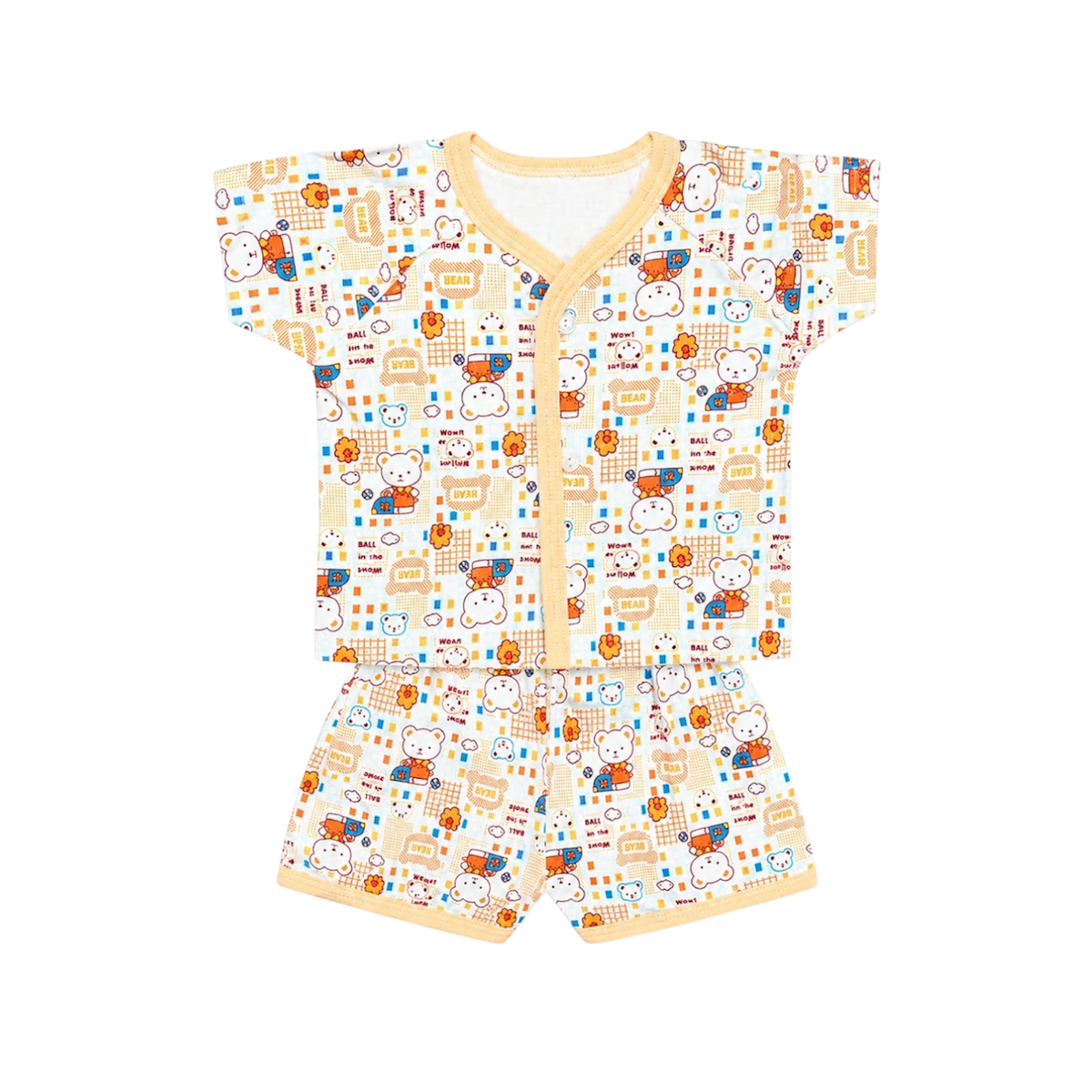 Premium Cotton Newborn Short Set – Soft & Breathable Baby Suit